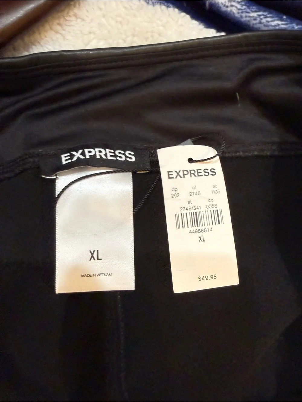 Express Black Faux Leather Leggings XL